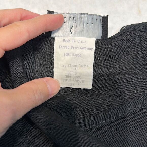 Vtg Carole Little Crinkle Top Black Dolman Sleeve Shell Casual Blouse Sz 6 - Picture 6 of 7